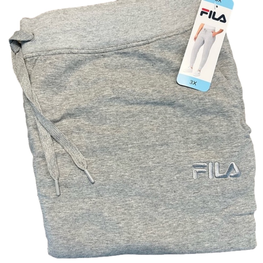 FILA Women’s Jogger Pants Gray French Terry Size 3X NWT - Picture 6 of 7